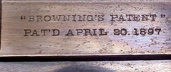 Browning's Patent - slide markings