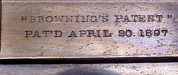 Browning's Patent - slide markings