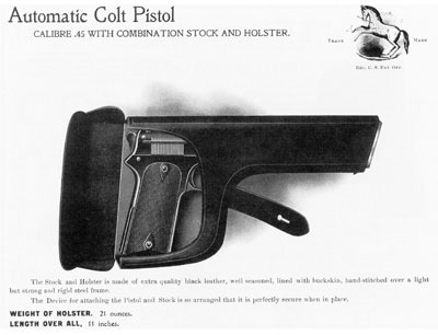 Model 1905 inserted in combination stock/holster.