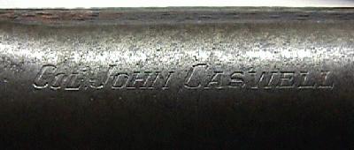 Close-up of Inscription "Col. John Caswell"