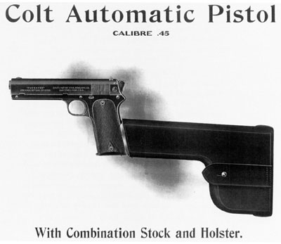 Model 1905 fitted with the combination stock/holster