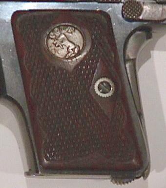 Model N Deluxe Checkered Walnut Grips with Recessed Medallions